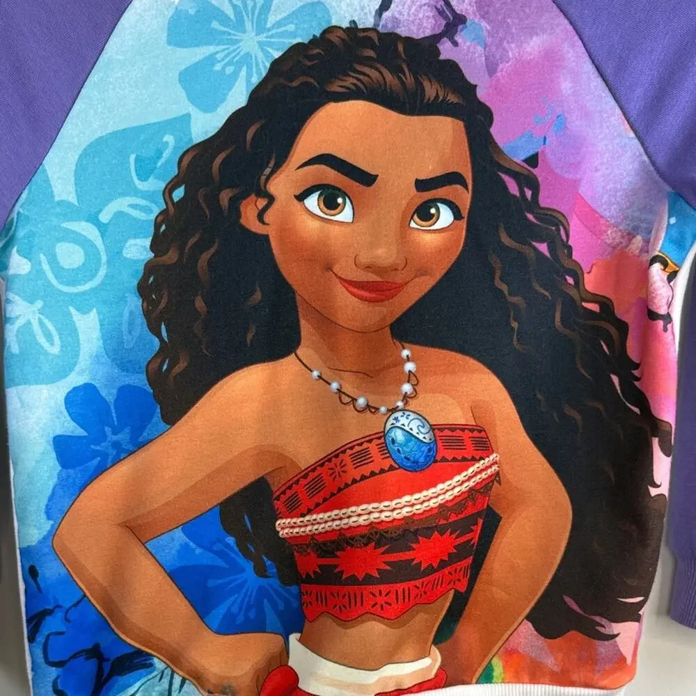 Disney Moana-themed Purple Kids Hoodie Size 5-6 Years